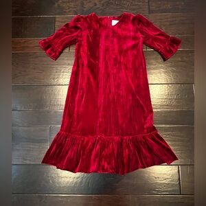 Dainty Jewells cranberry Red Crushed Velvet Dress; Size Large
